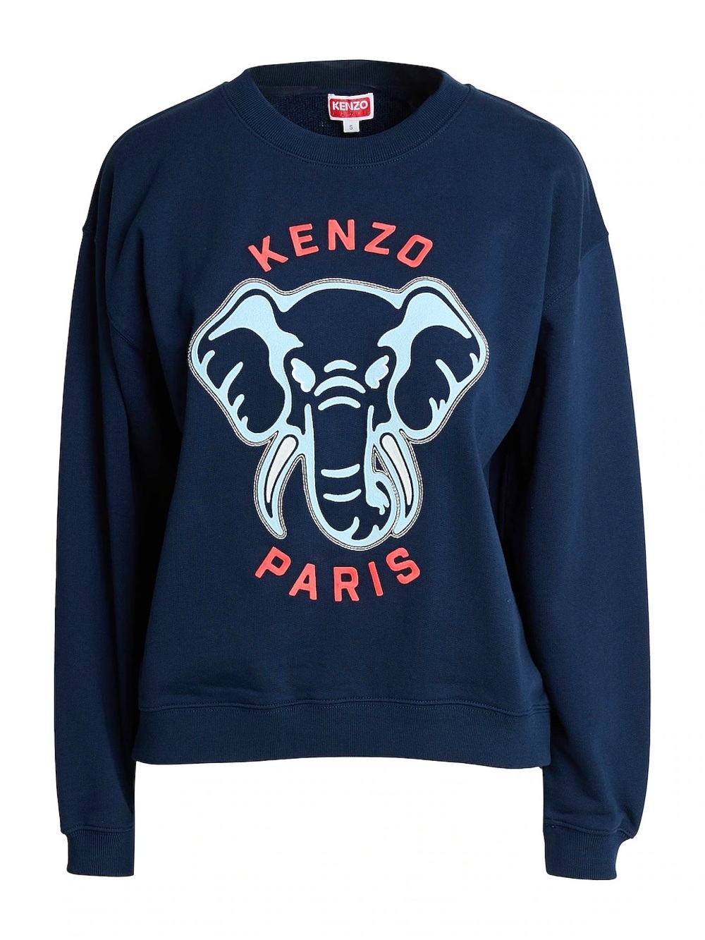 Kenzo Navy Embroidered Elephant Sweatshirt— Womens Medium